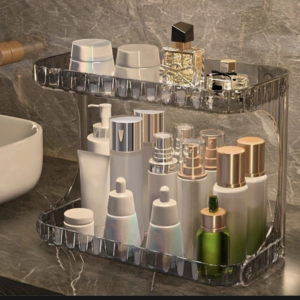 Organizador acrílico de 2 niveles adherible Cosmo